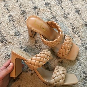 Lulu’s Louella Light Nude High Heel Sandals Size 6.5
